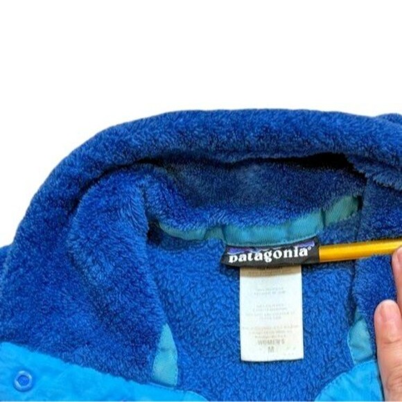 Patagonia Blue Re-Tool Snap T Pullover Fleece Sweater Women's Size Medium - Picture 3 of 7